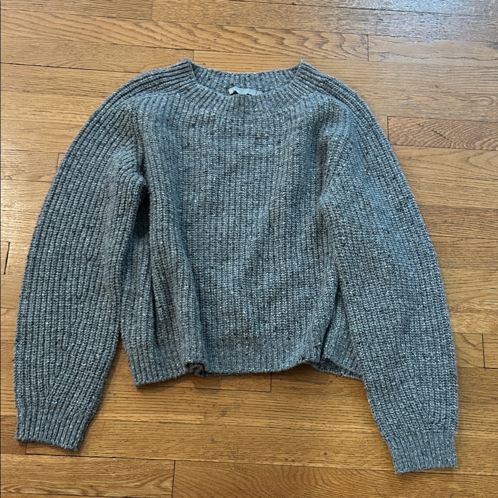 Vince Cozy Wool Blend Knit Crewneck Sweater - Gray